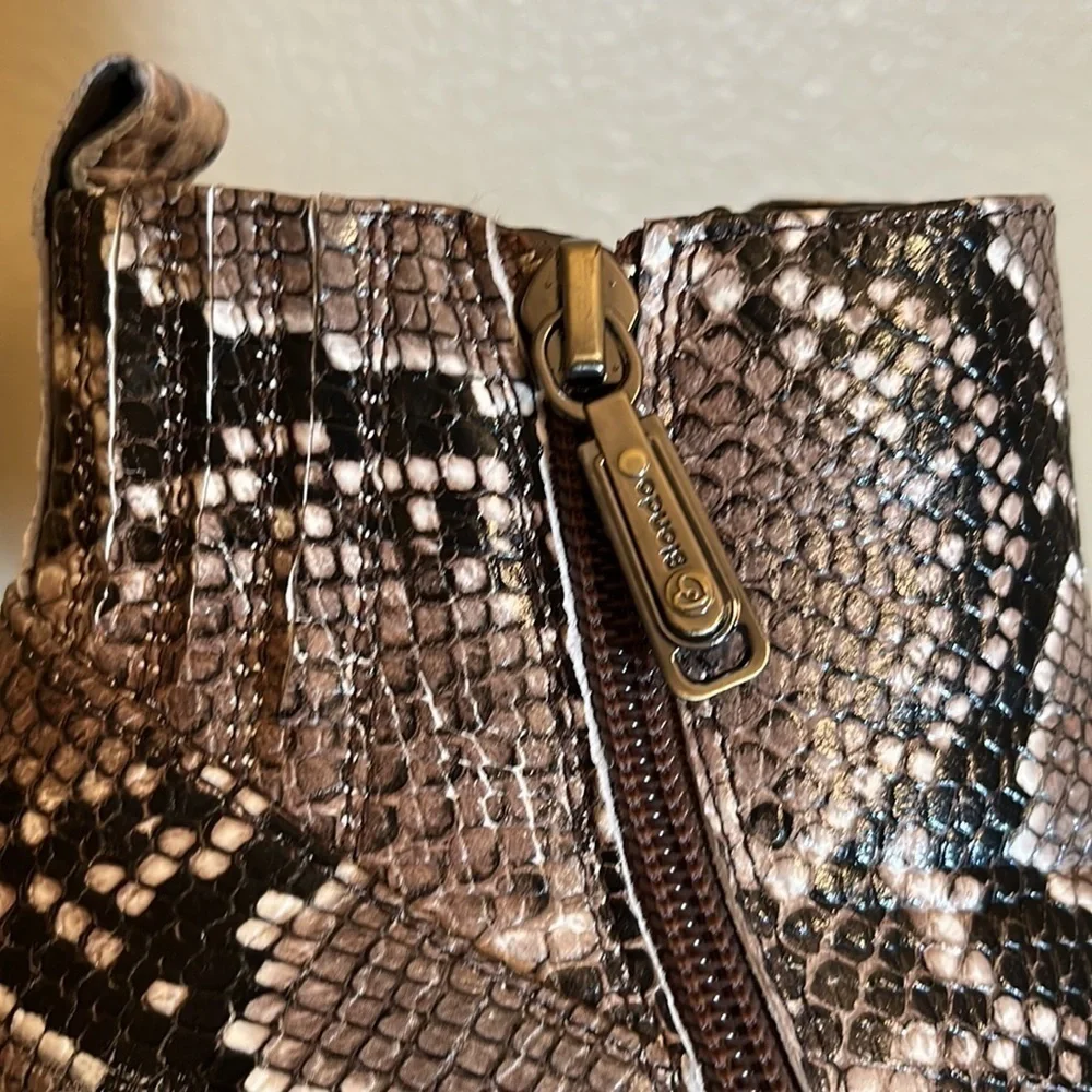BLONDO Nao Snake Print Ankle Bootie